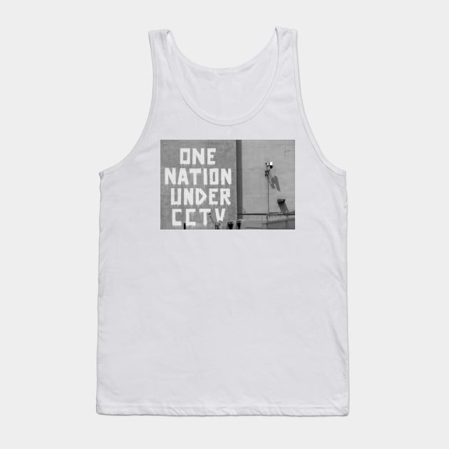 Banksy One Nation Under CCTV Tank Top by SharpWallArts